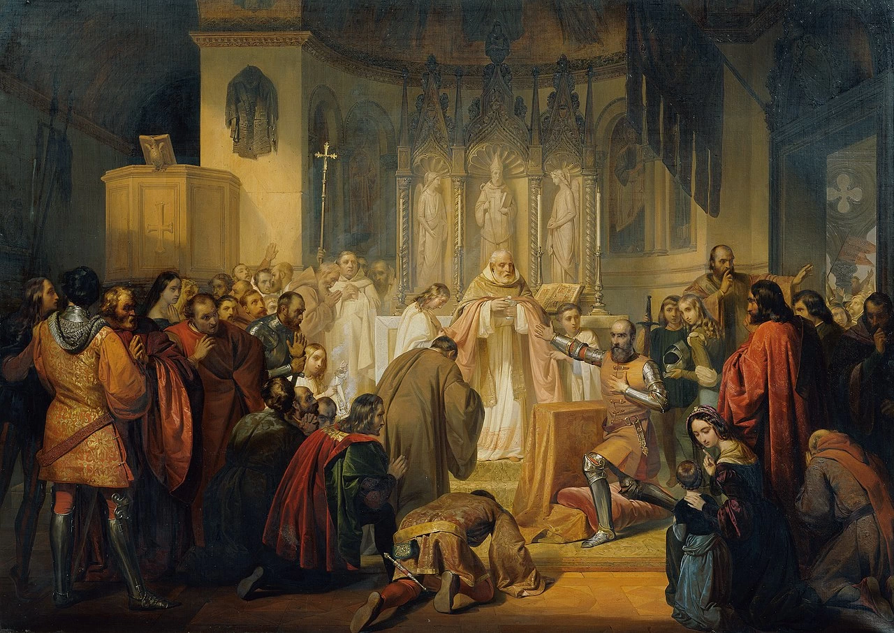 Vittore Pisani riceve la comunione prima di assumere il comando contro i genovesi - Kunsthistorisches Museum